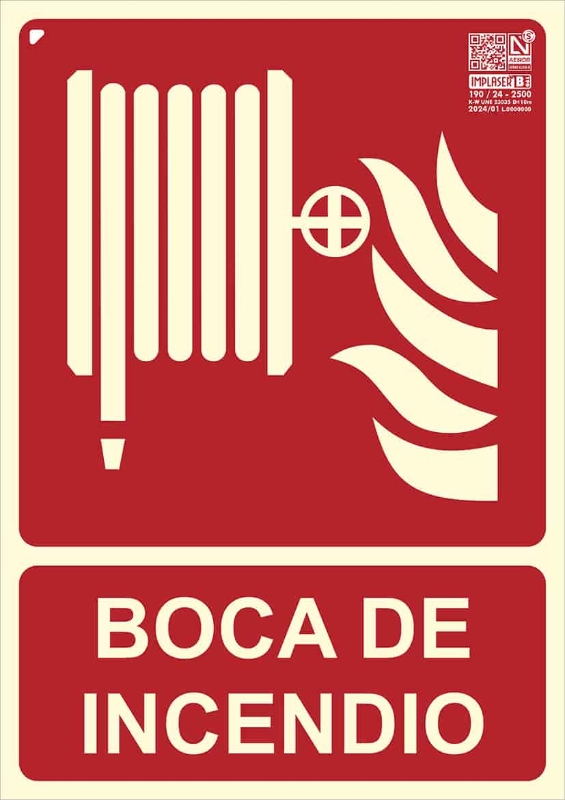 SEÑAL BOCA DE INC. CLASE B 29,7X21 CM